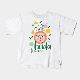 Cute summer colorful Frida kahlo design feminism women rights Kids T-Shirt